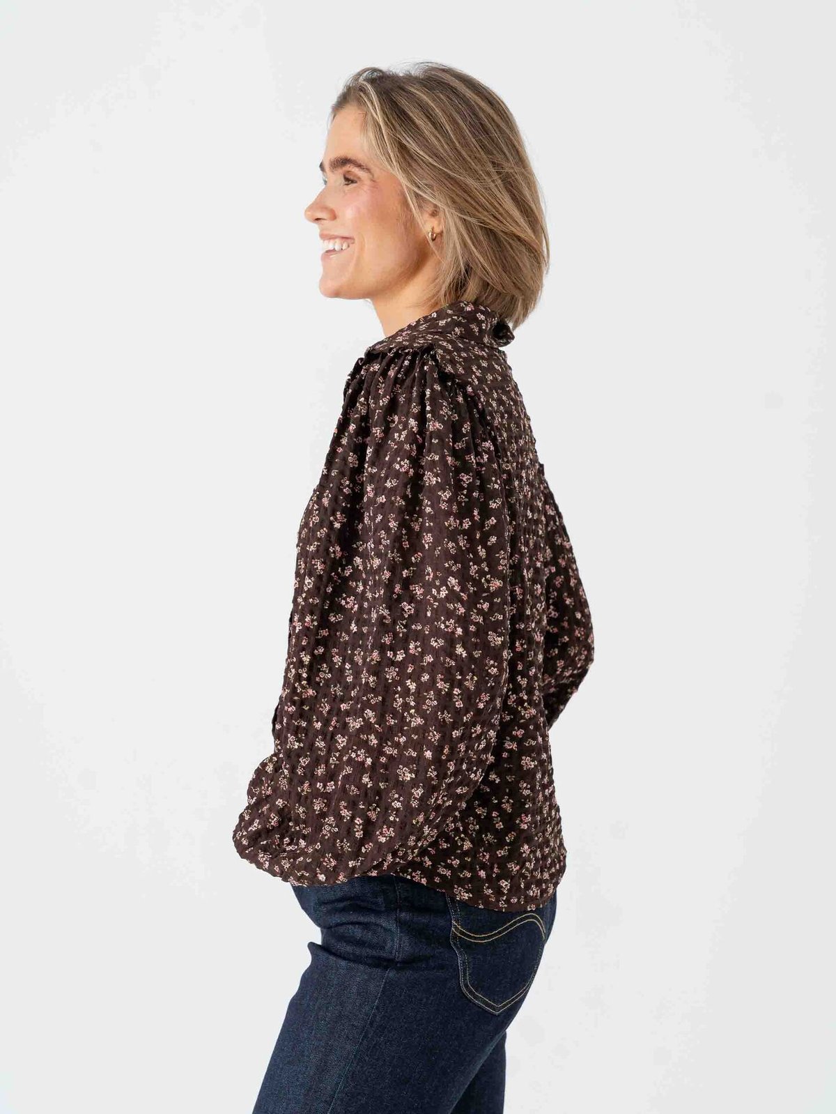 Vero Moda Aware Noelle Long Sleeve Shirt Chocolate Torte Rose Elegance