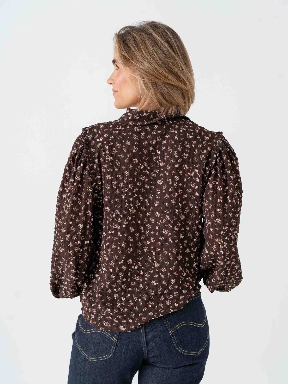 Vero Moda Aware Noelle Long Sleeve Shirt Chocolate Torte Rose Elegance