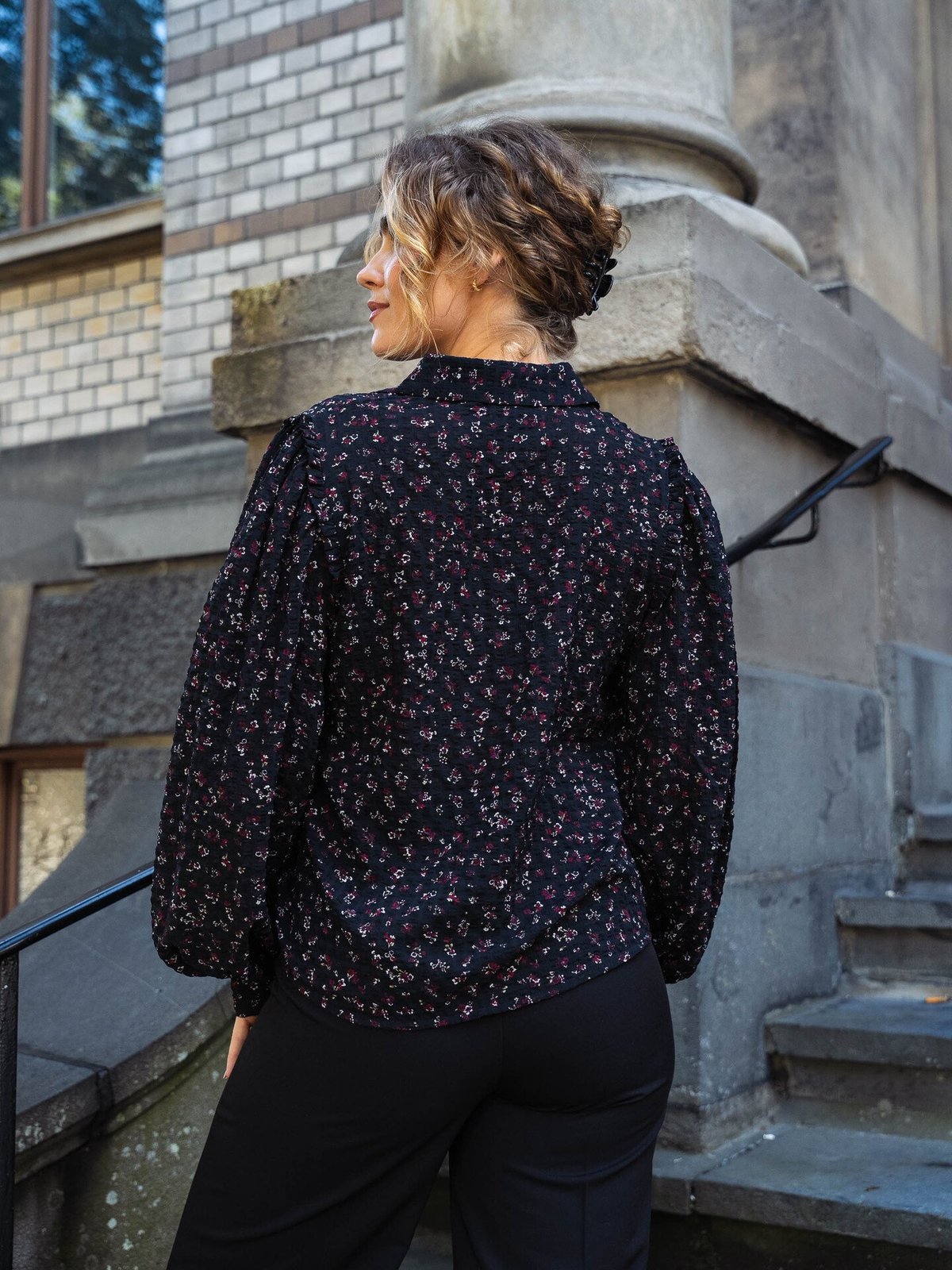 Vero Moda Aware Noelle Long Sleeve Shirt Black Zinfandel