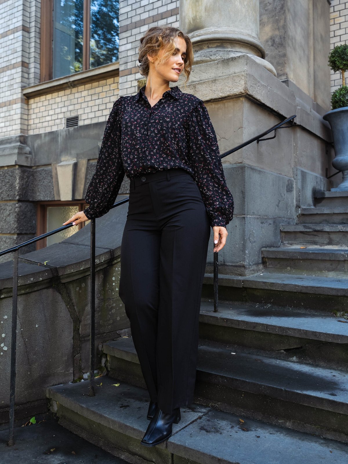 Vero Moda Aware Noelle Long Sleeve Shirt Black Zinfandel