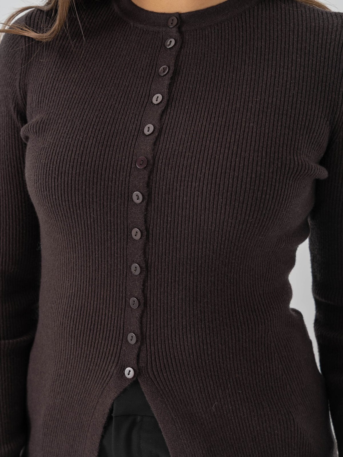 Vero Moda Aware Long Sleeve O-Neck Knit Cardigan Chocolate torte