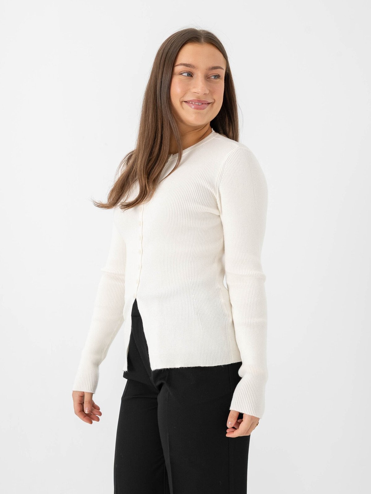 Vero Moda Aware Long Sleeve O-Neck Knit Cardigan Snow White