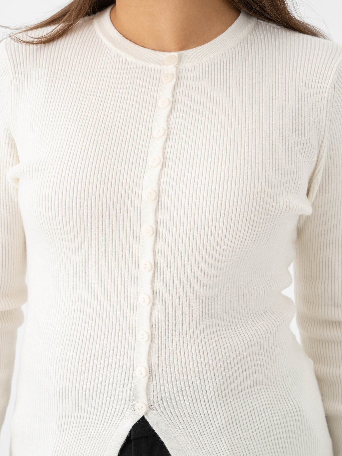 Vero Moda Aware Long Sleeve O-Neck Knit Cardigan Snow White