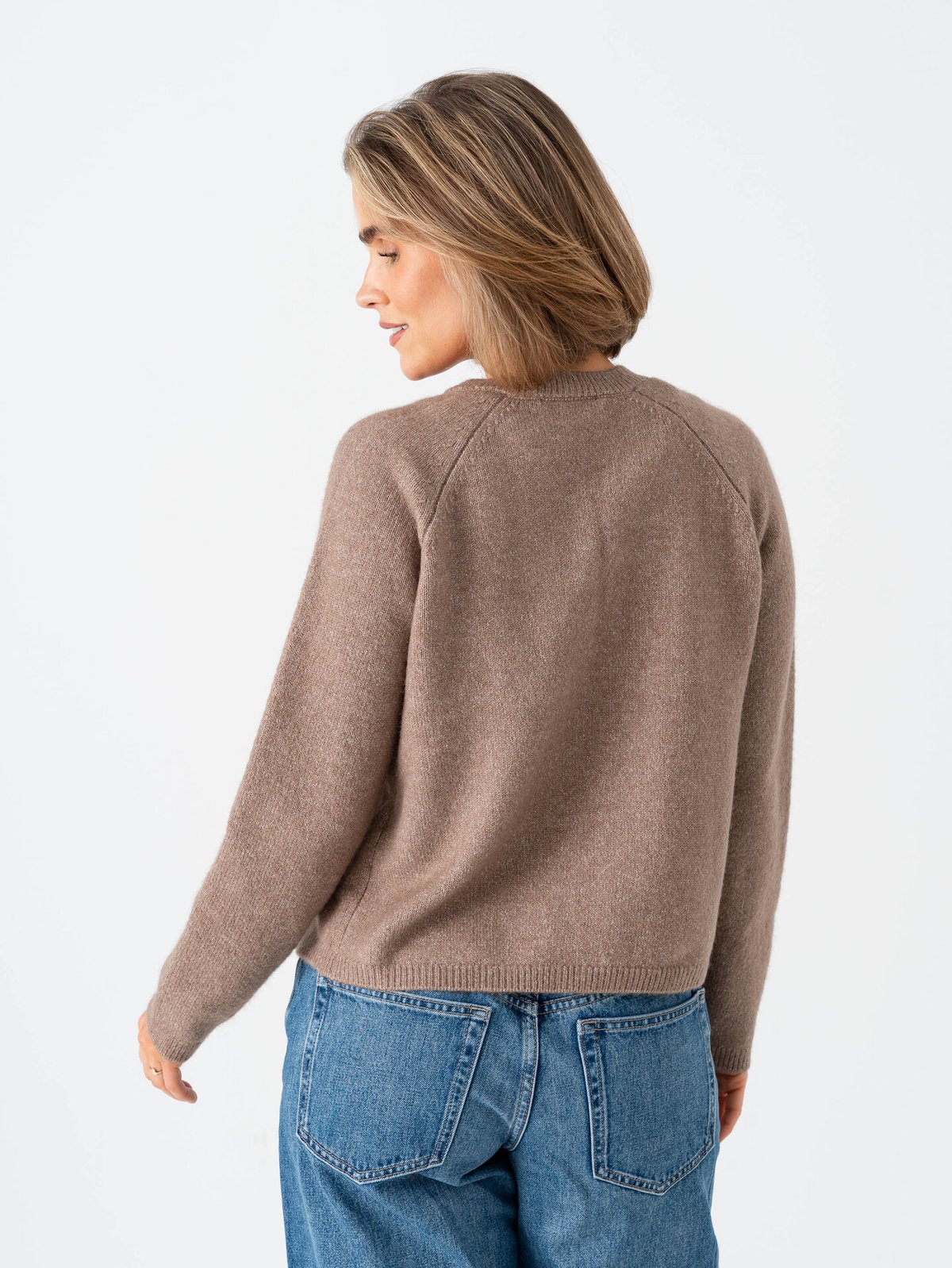 Vero Moda Aware Magalene Long Sleeve O-Neck Pearl Cardigan Fossil