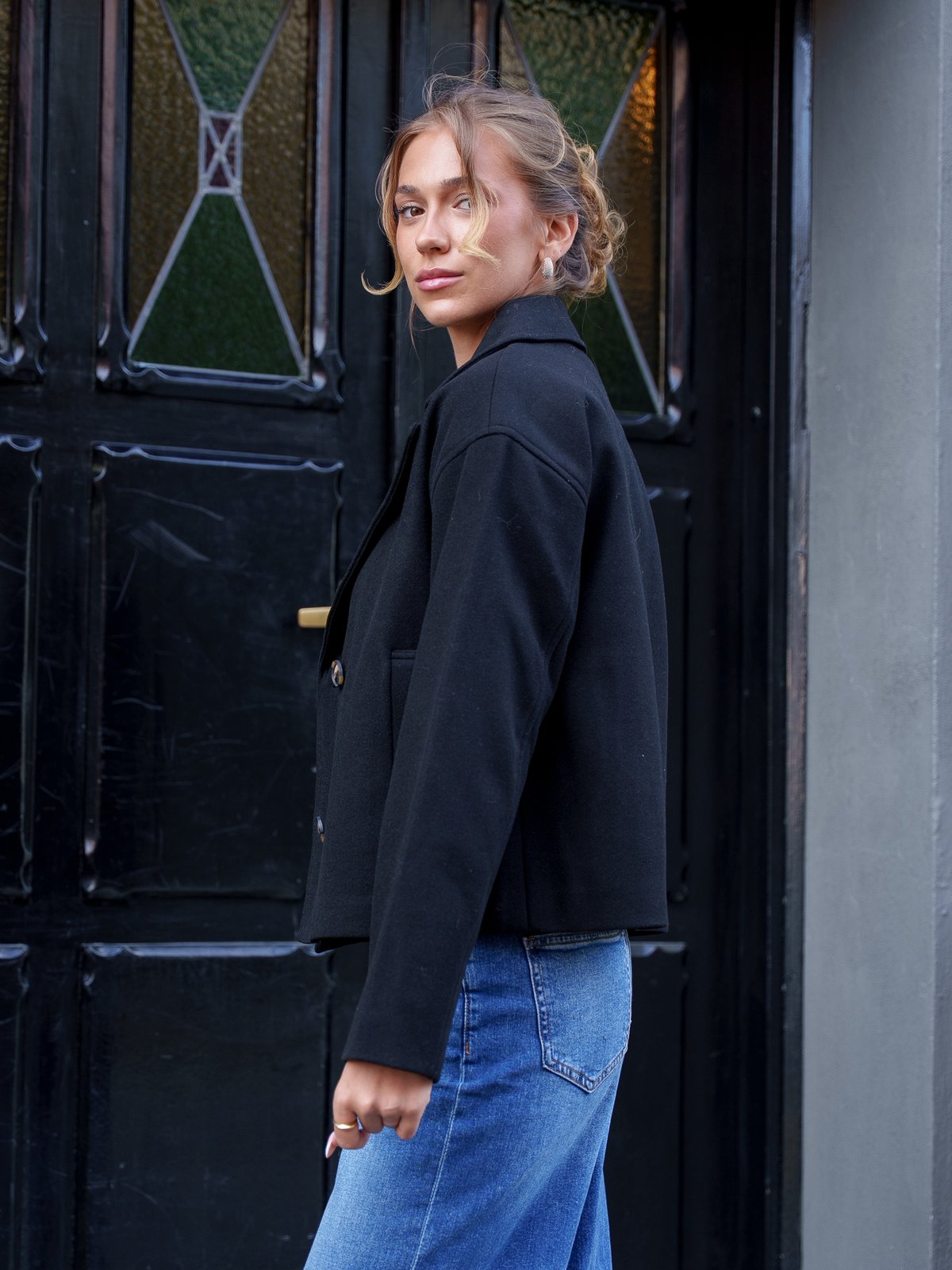 Vero Moda Vinceline Short Jacket Black