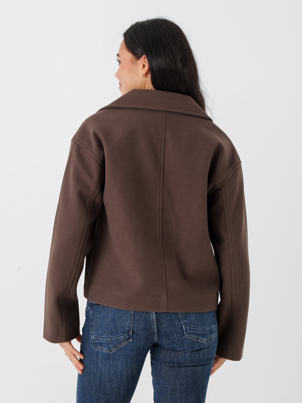 Vero Moda Vinceline Short Jacket Chocolate Brown