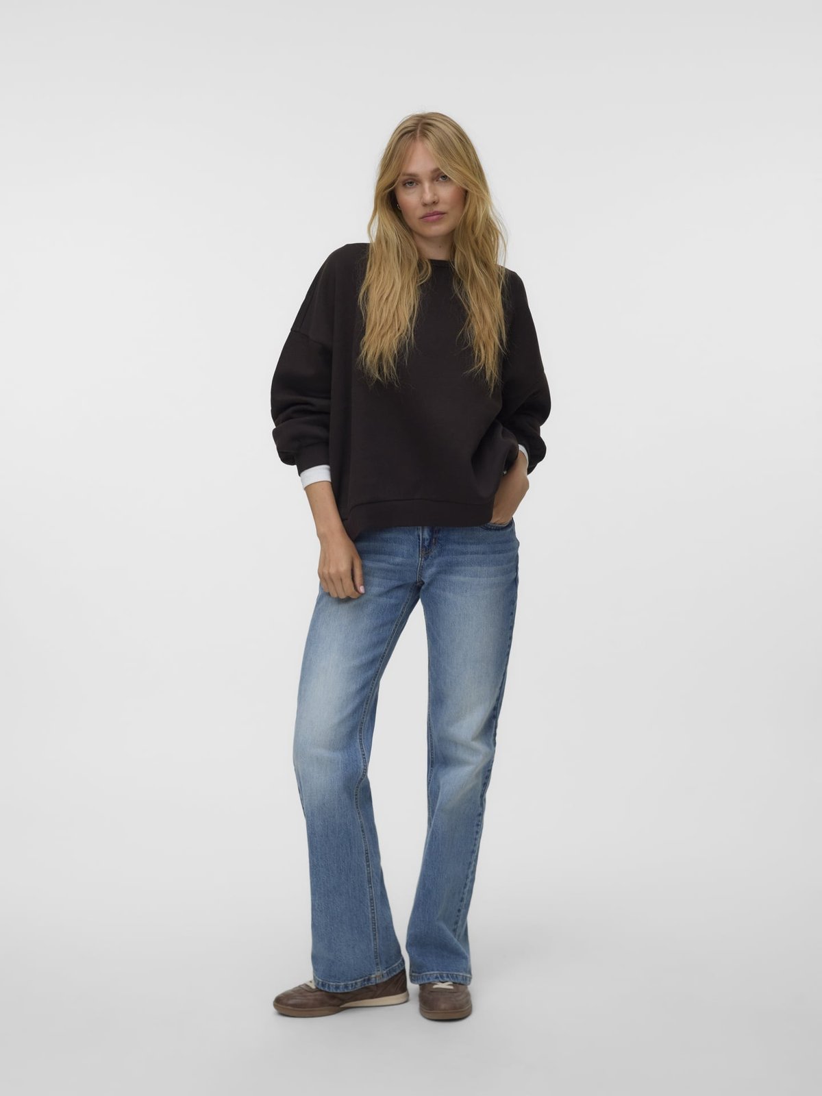 Vero Moda Teddy Maly Long Sleeve Sweatshirt Chocolate Torte