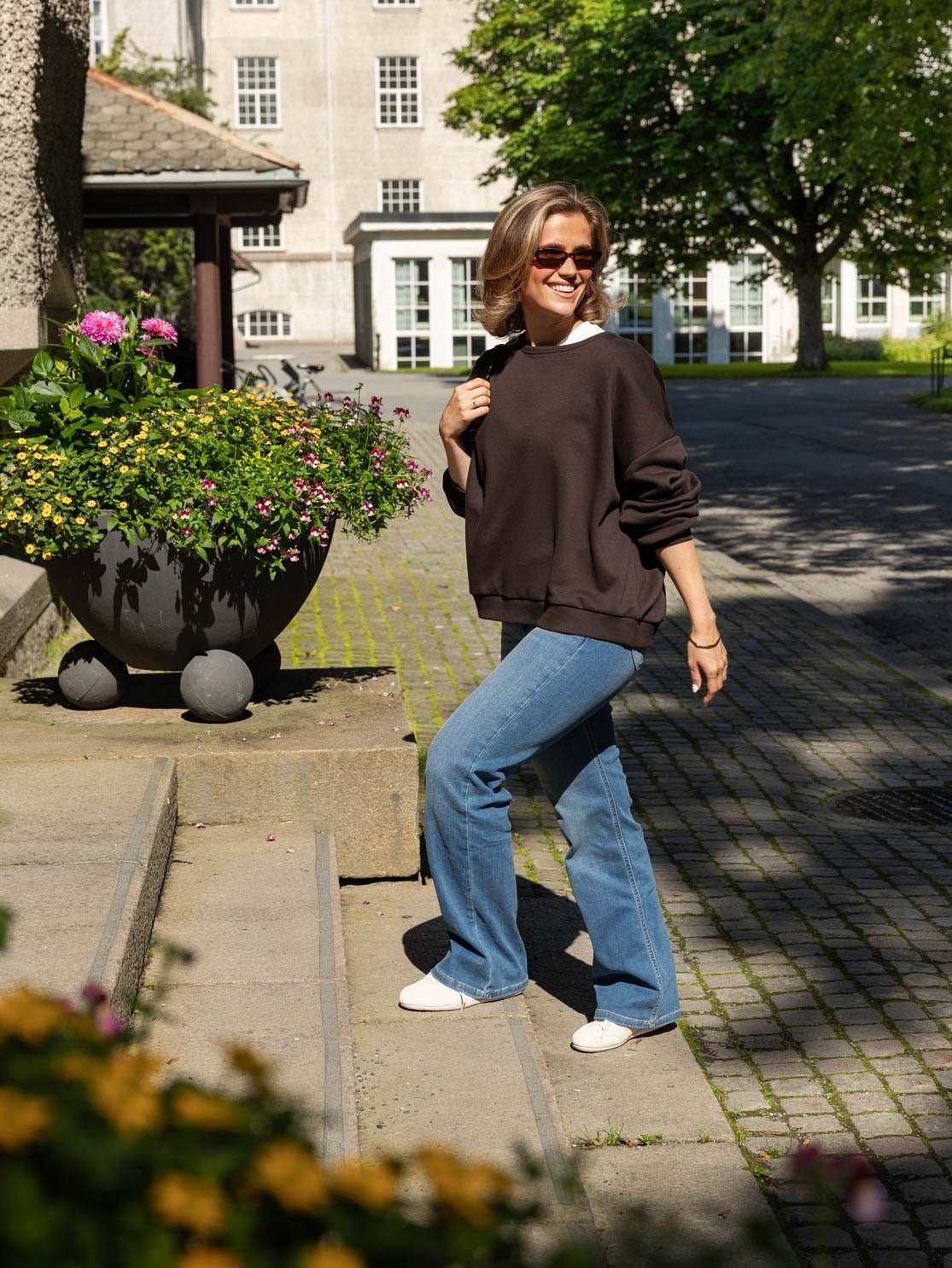 Vero Moda Teddy Maly Long Sleeve Sweatshirt Chocolate Torte