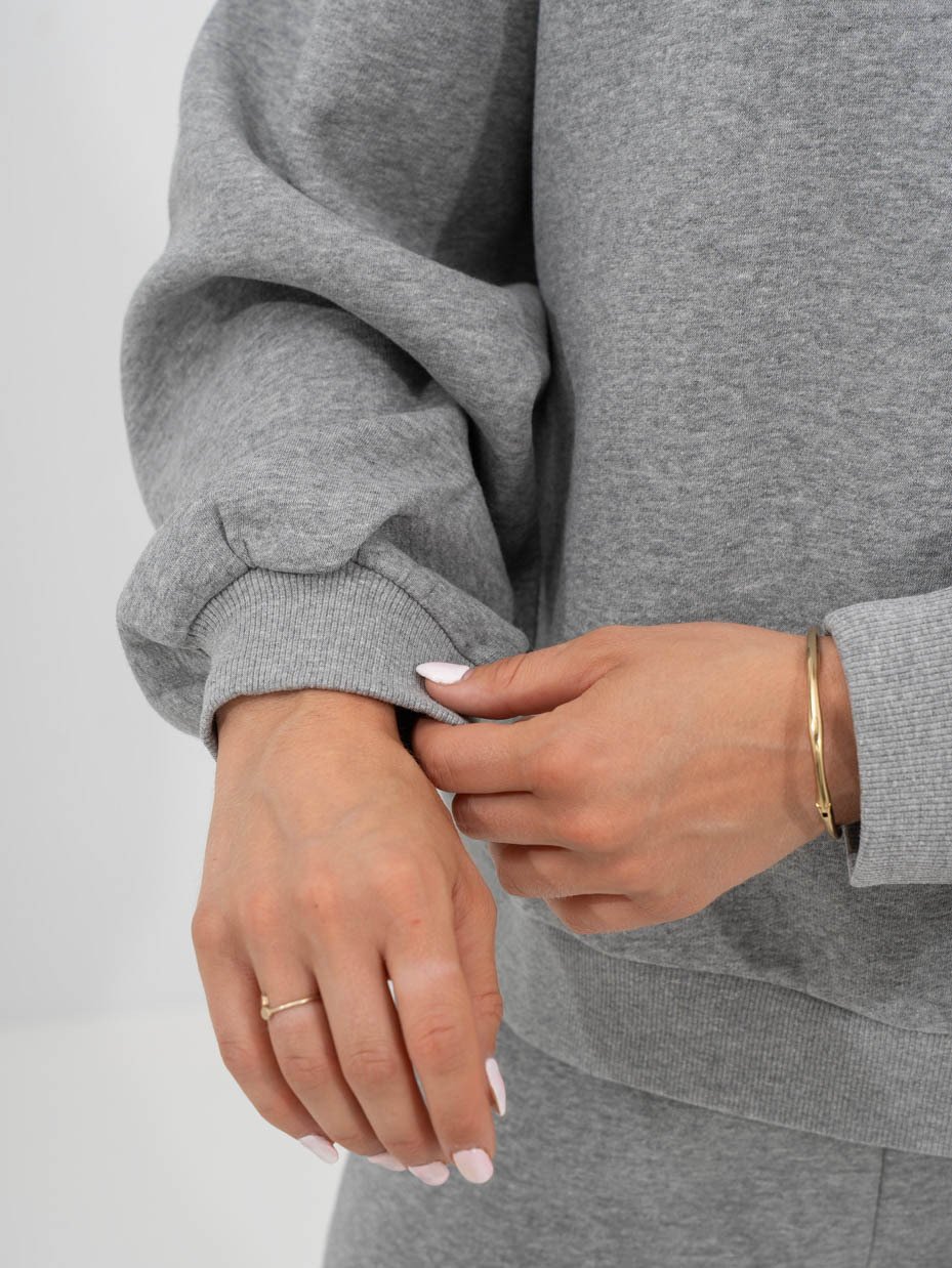 Vero Moda Teddy Maly Long Sleeve Sweatshirt Light Grey Melange