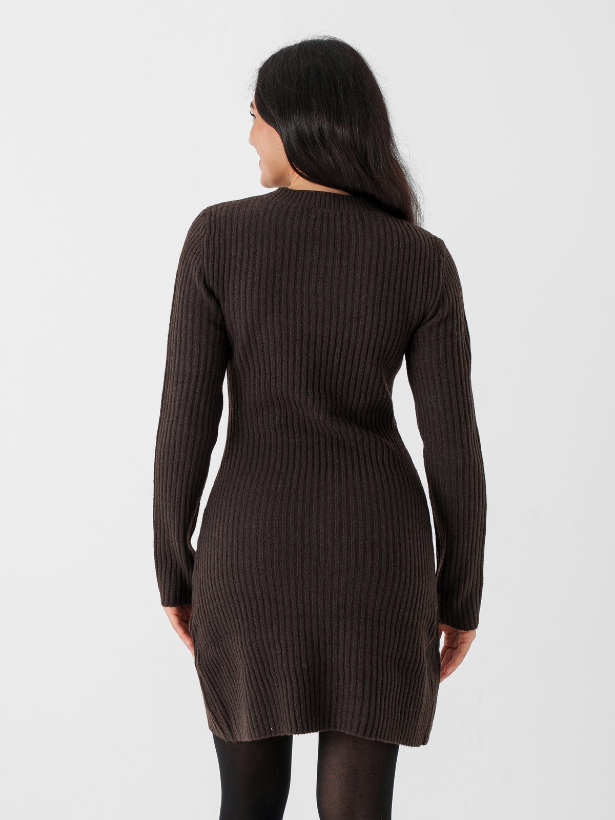 Vero Moda Josanna Long Sleeve Short Dress Chocolate Torte