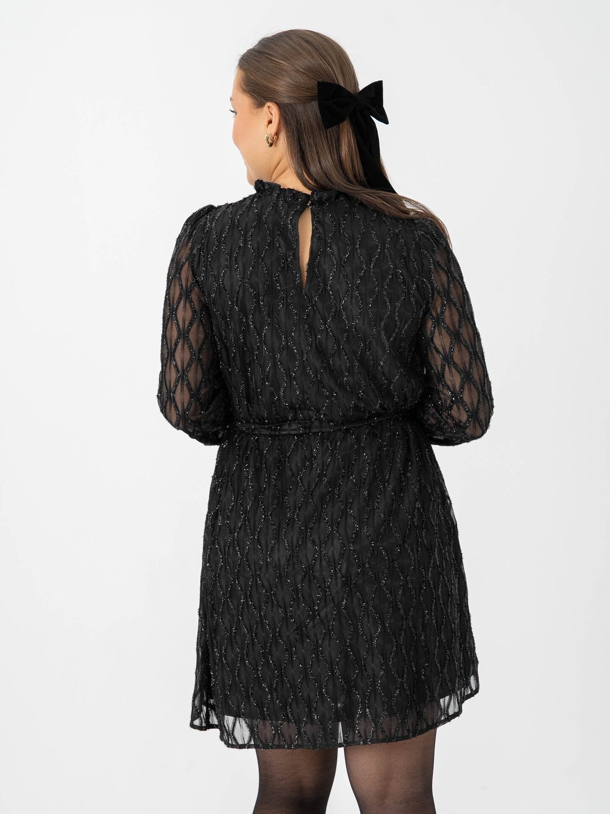 Vero Moda Aware Nolita Long Sleeve High Neck Short Dress Black