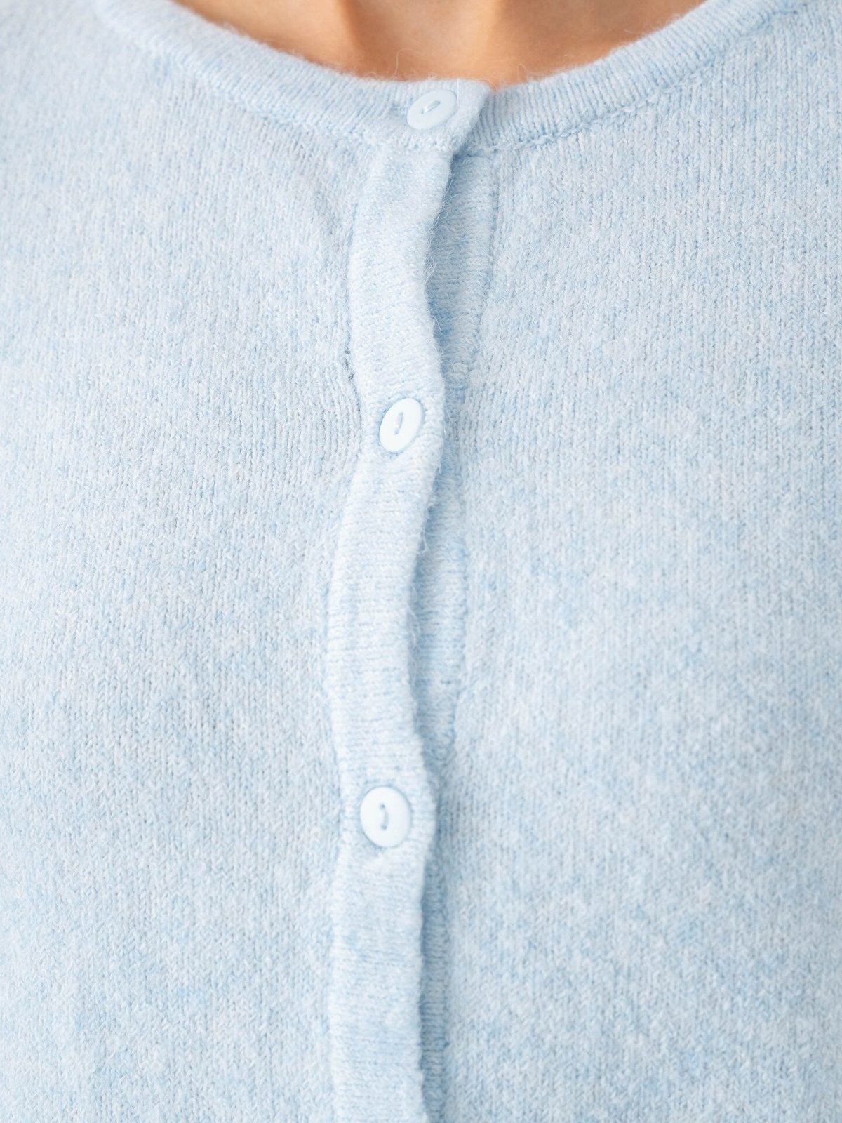 Vero Moda Doffy 2/4 O-Neck Button Cardigan Cashmere Blue Melange