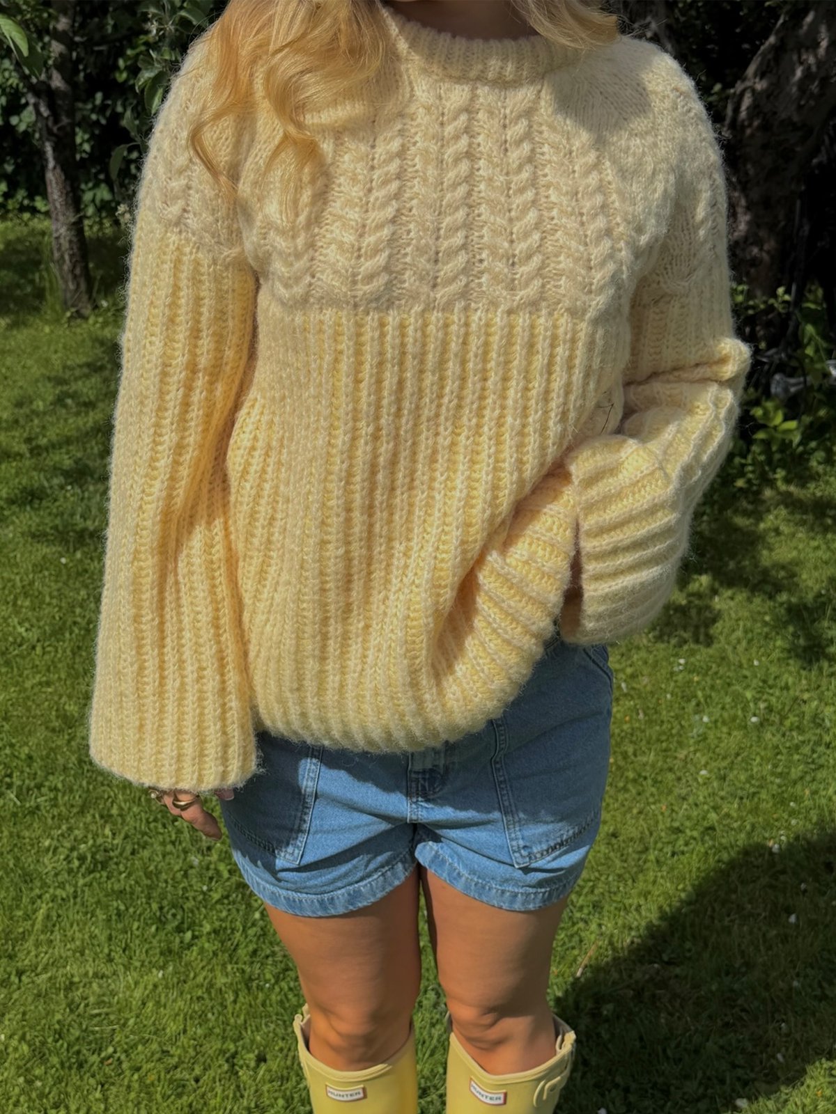 Vero Moda Erika Long Sleeve O-Neck Long Pullover Flan Pale Banana