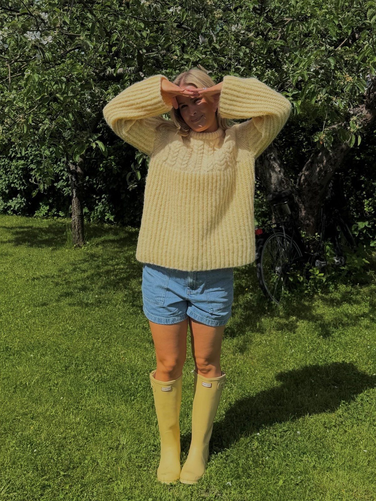 Vero Moda Erika Long Sleeve O-Neck Long Pullover Flan Pale Banana