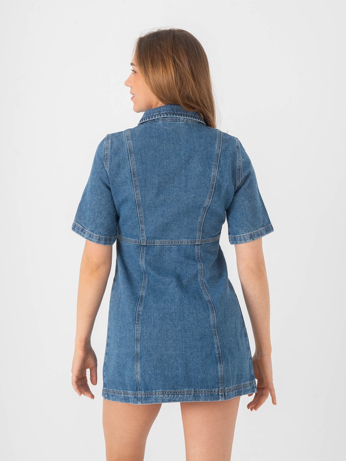 Vero Moda Daisy Short Sleeve Short Denim Dress Medium Blue Denim