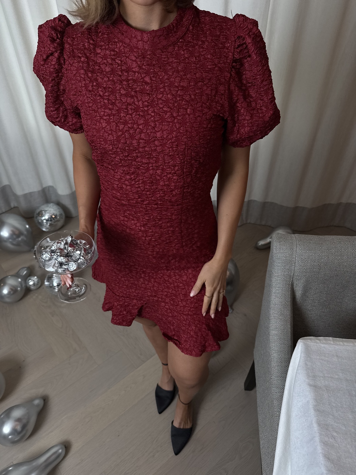 Vero Moda Merle Short Sleeve Short Dress Biking Red