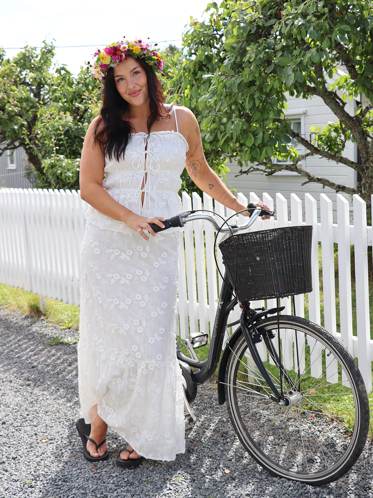 Vero Moda Elisa Embroidery Singlet Bright White Embroidery