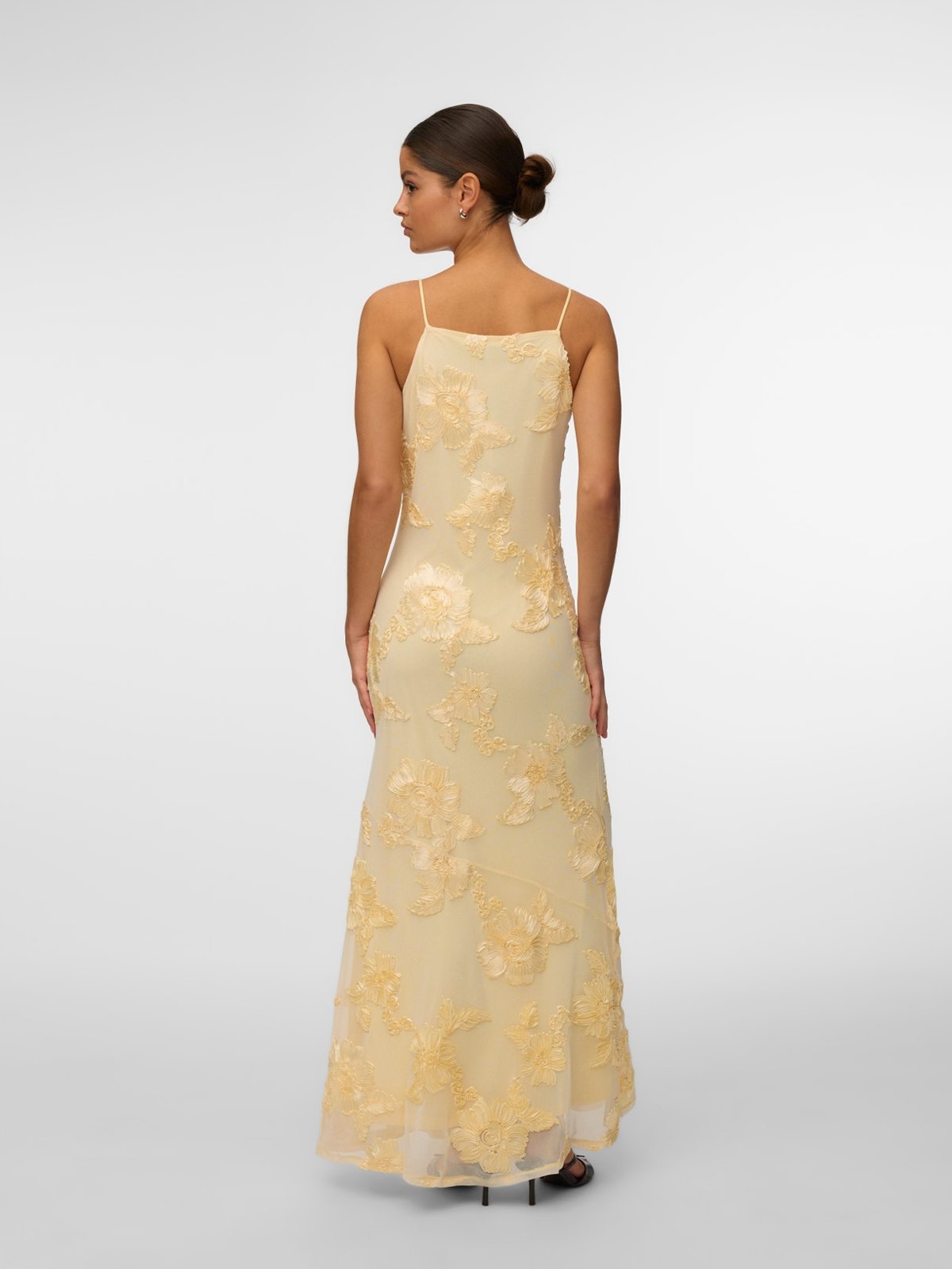 Vero Moda Quinn Short Sleeve Maxi Dress Mellow Yellow