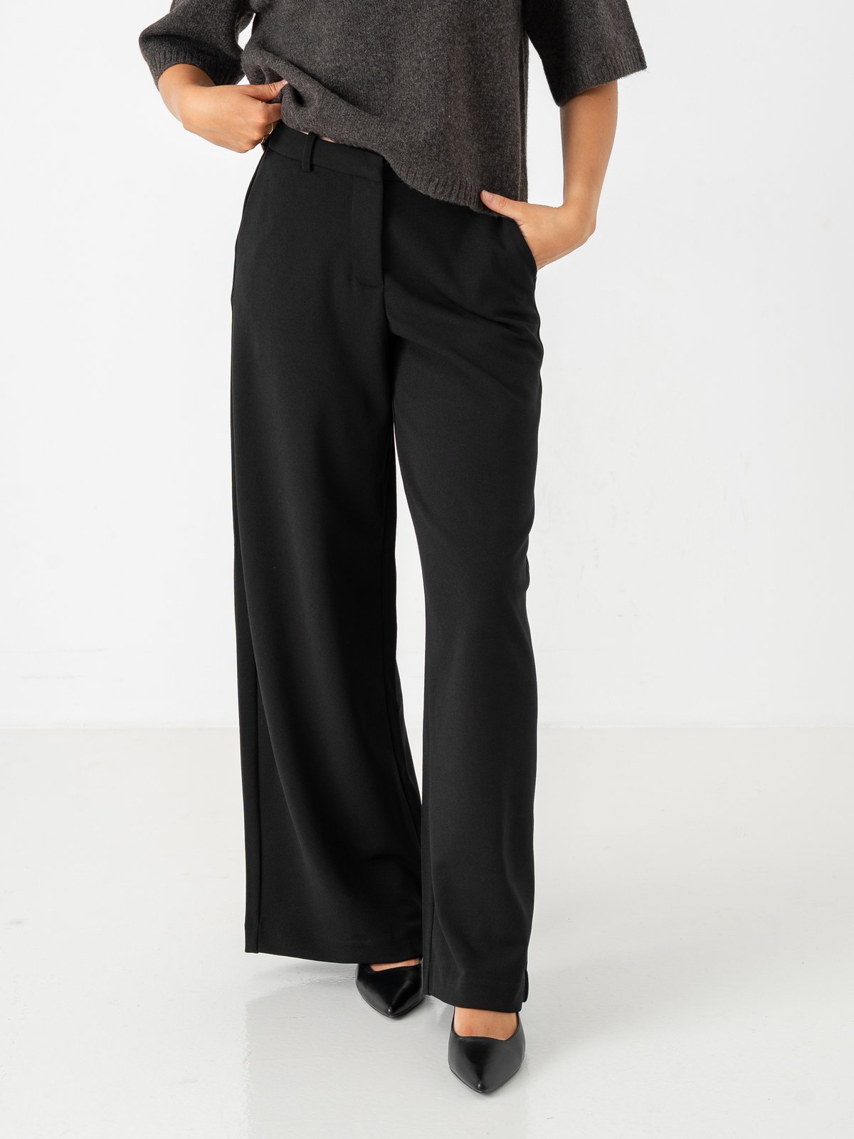 Vero Moda Zamira Midwaist Wide Pant Black