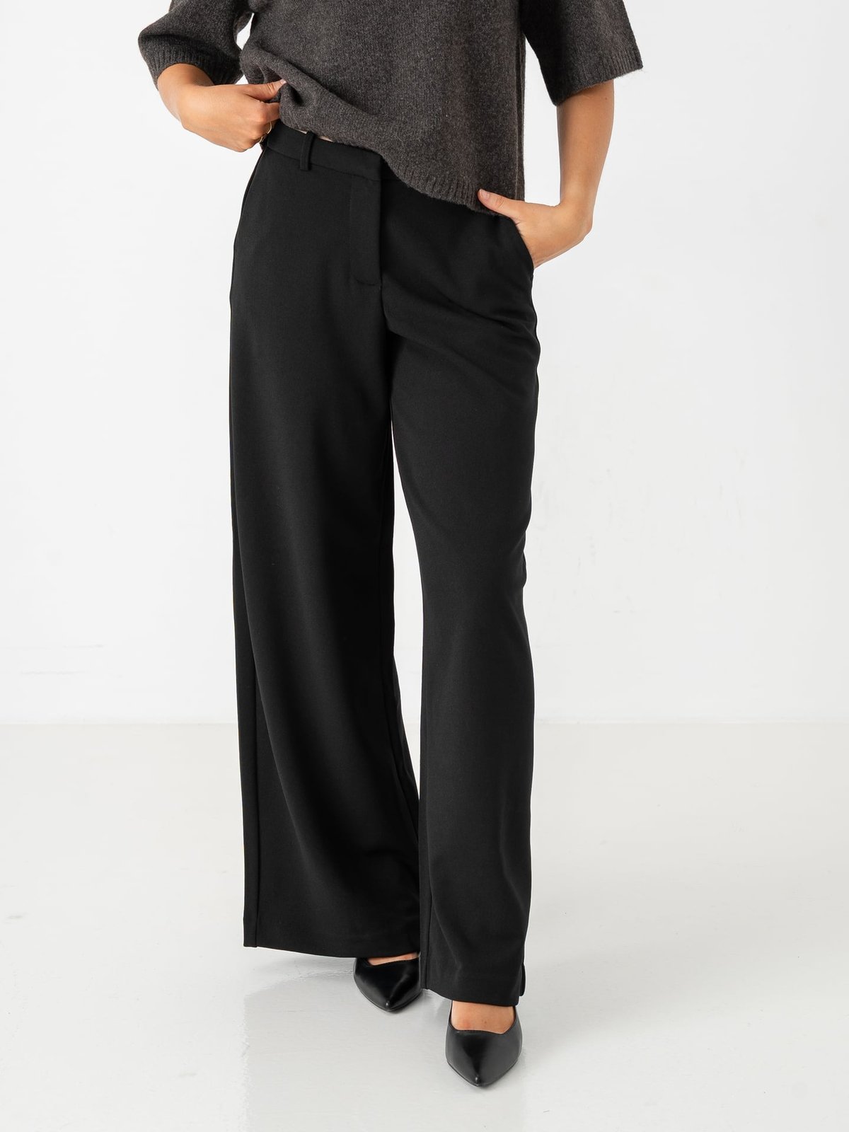 Vero Moda Zamira Midwaist Wide Pant Black