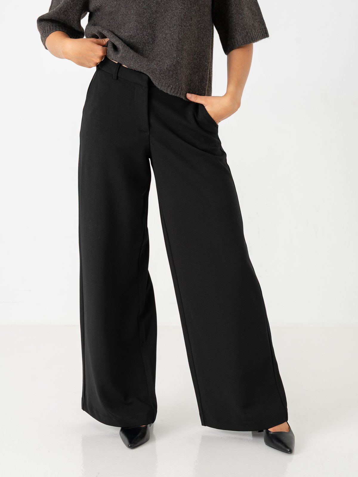 Vero Moda Zamira Midwaist Wide Pant Black