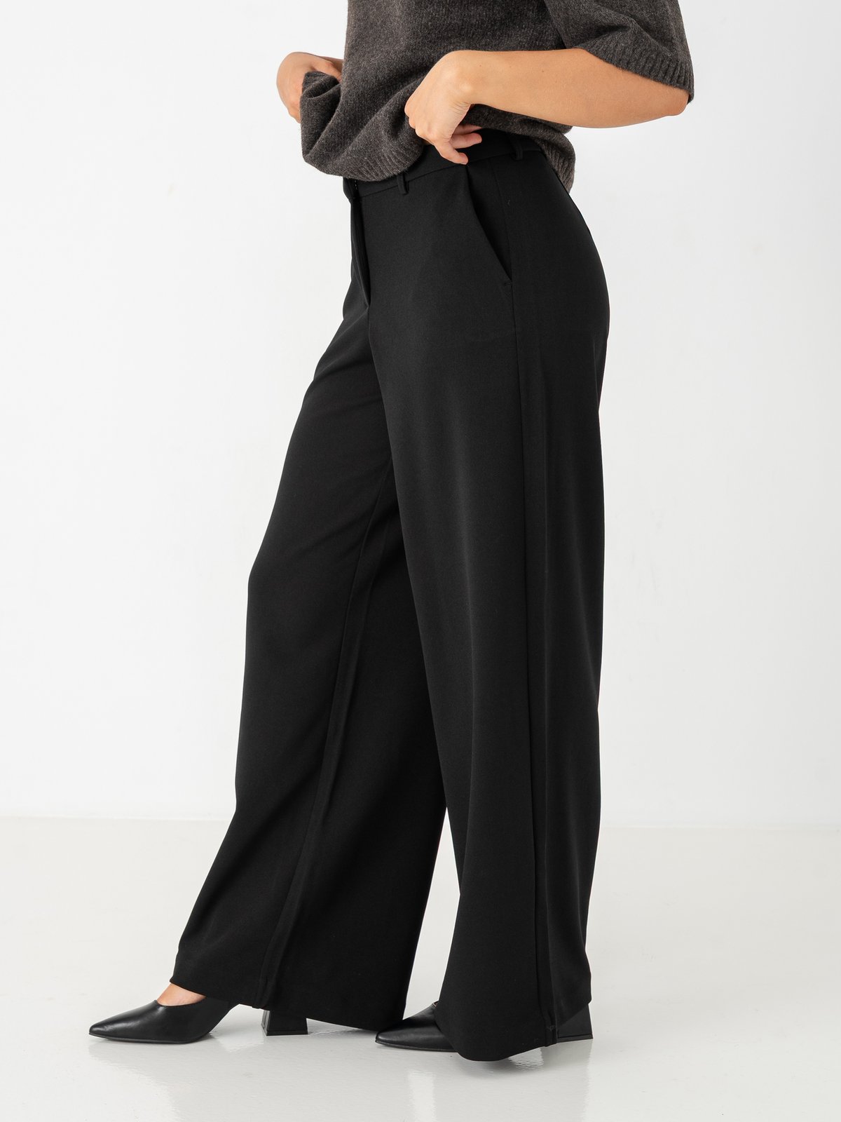 Vero Moda Zamira Midwaist Wide Pant Black