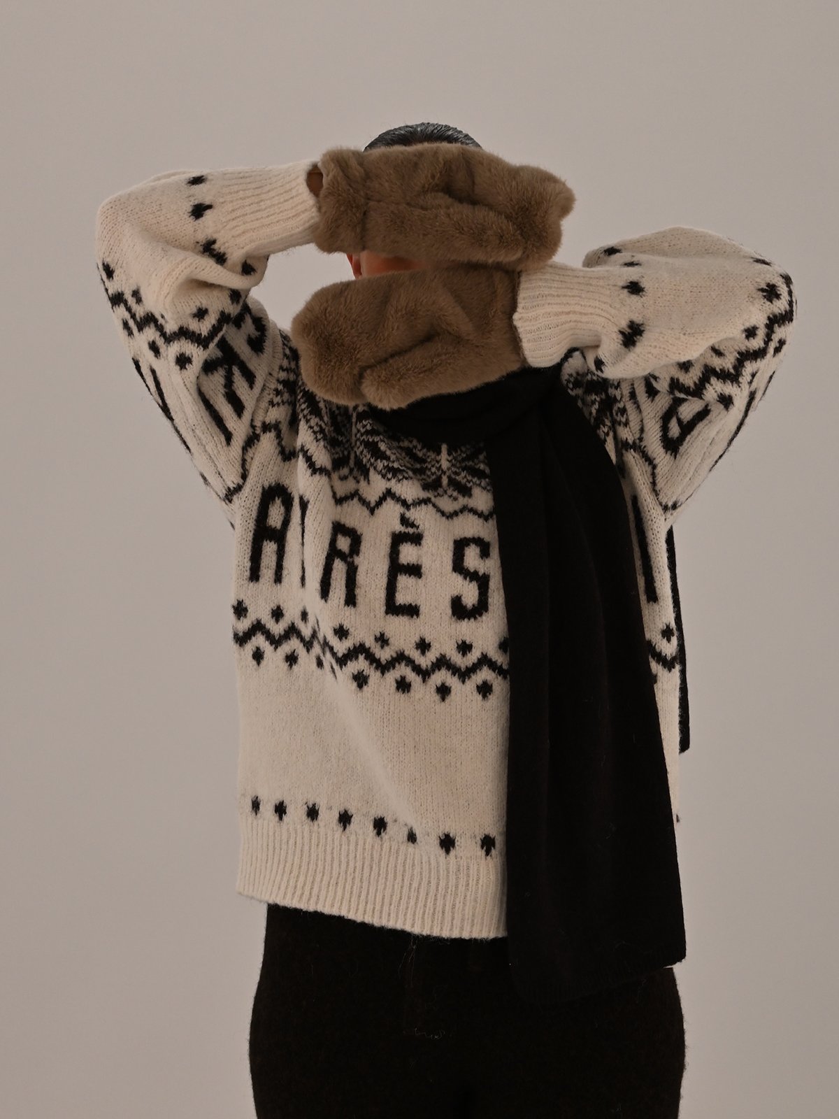 Vero Moda Moritz Long Sleeve O-Neck Pullover Birch W. Chocolate Torte
