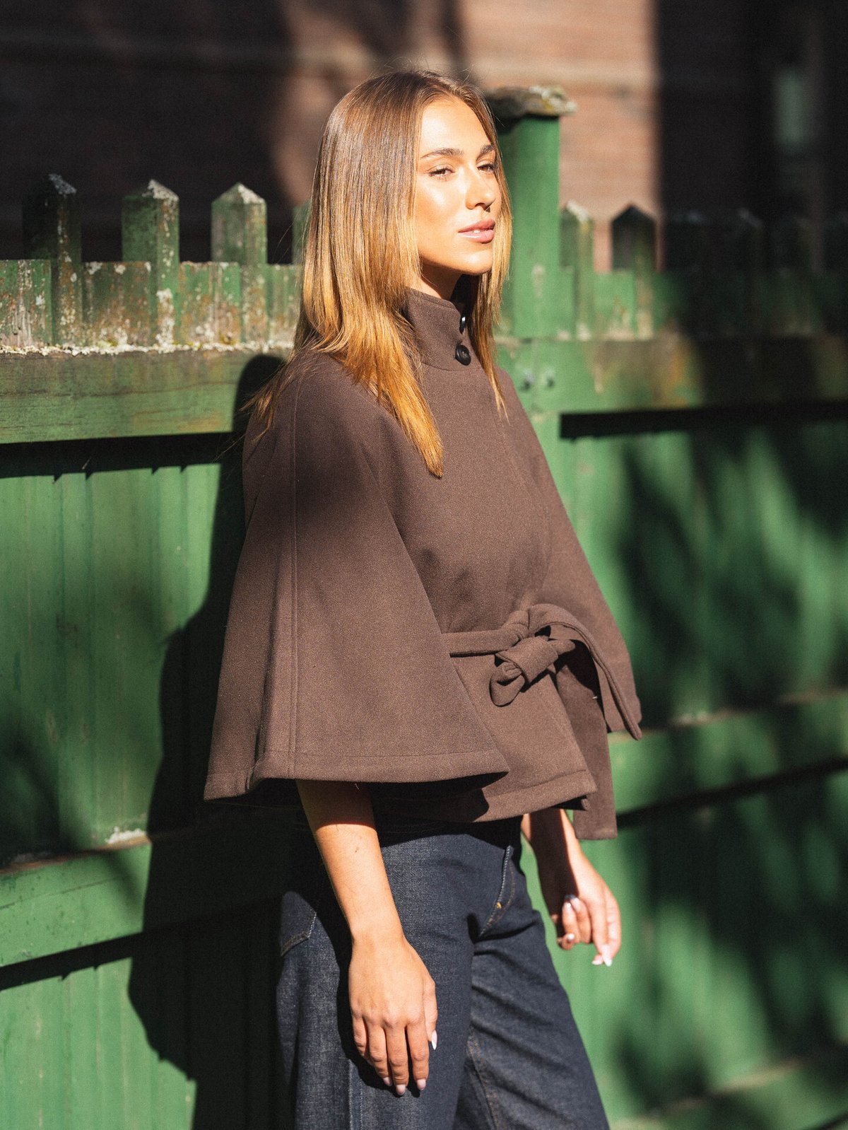 Vero Moda Babette Rosa Short Cape Chocolate Brown