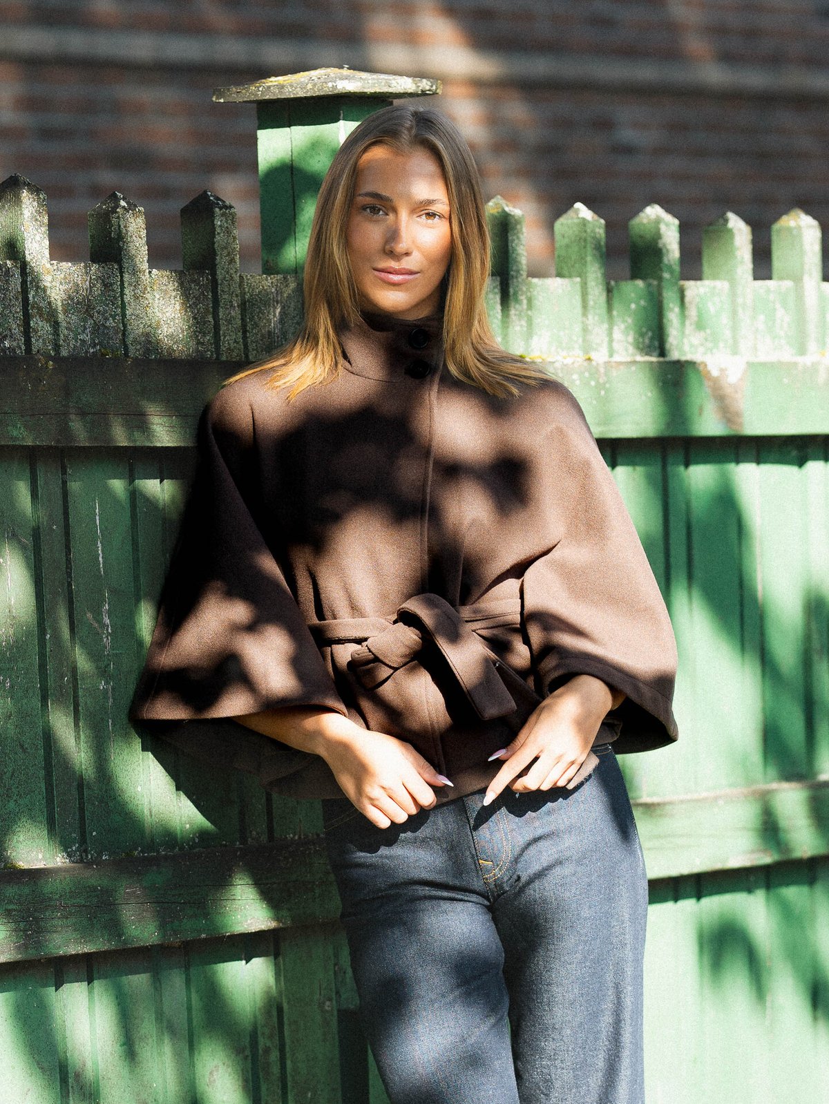 Vero Moda Babette Rosa Short Cape Chocolate Brown