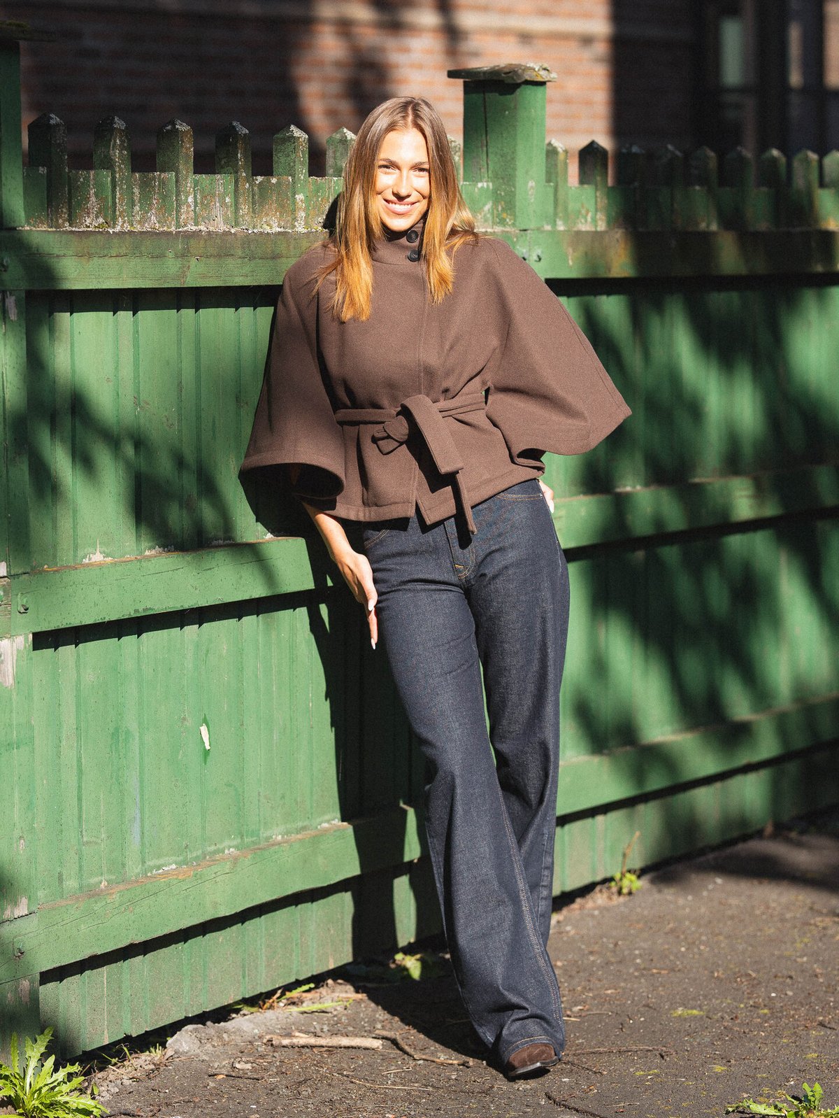 Vero Moda Babette Rosa Short Cape Chocolate Brown