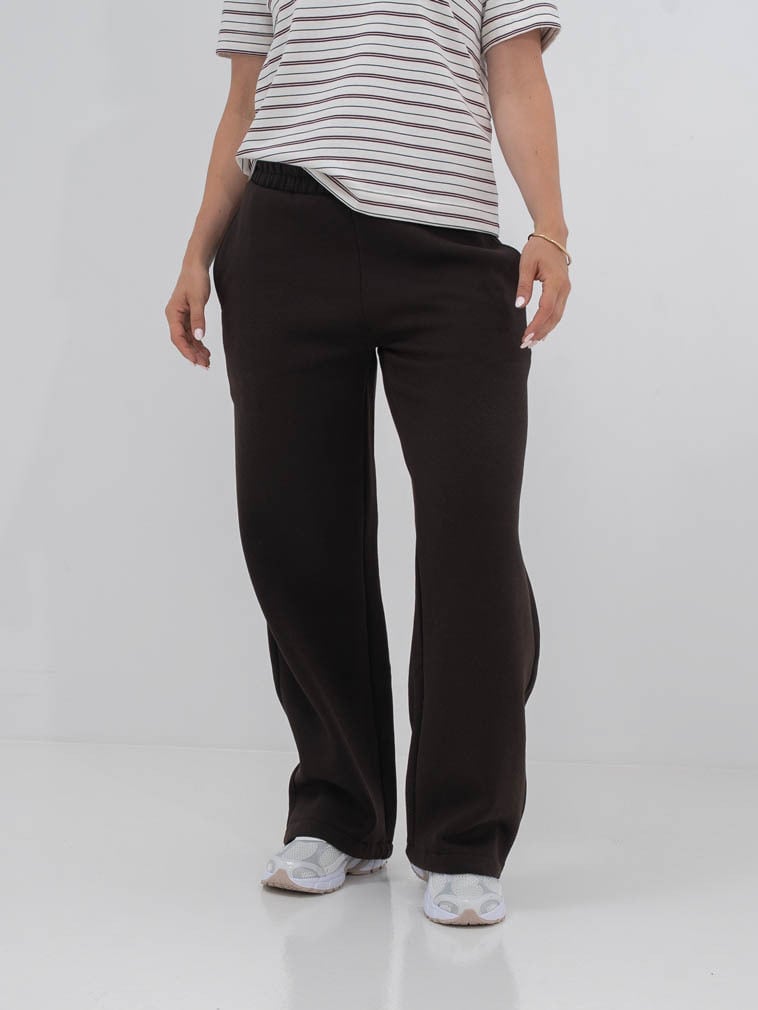 Vero Moda Teddy Mid Waist Wide Pants Chocolate Torte
