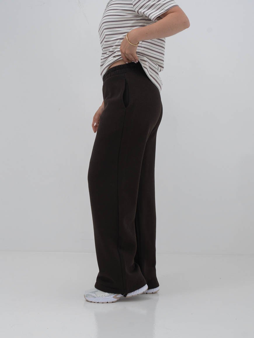Vero Moda Teddy Mid Waist Wide Pants Chocolate Torte