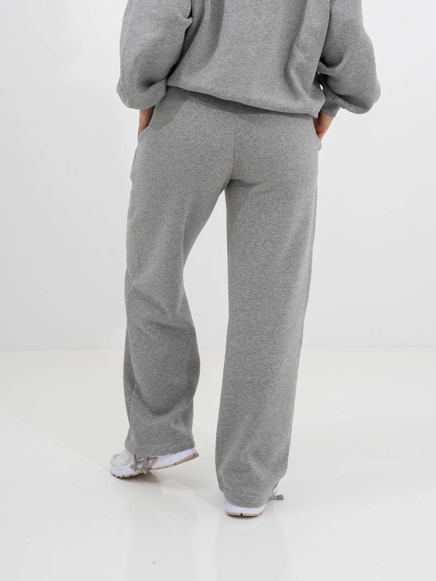 Vero Moda Teddy Mid Waist Wide Pants Light Grey Melange