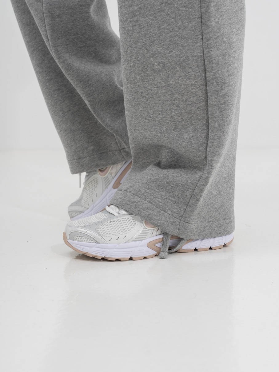 Vero Moda Teddy Mid Waist Wide Pants Light Grey Melange