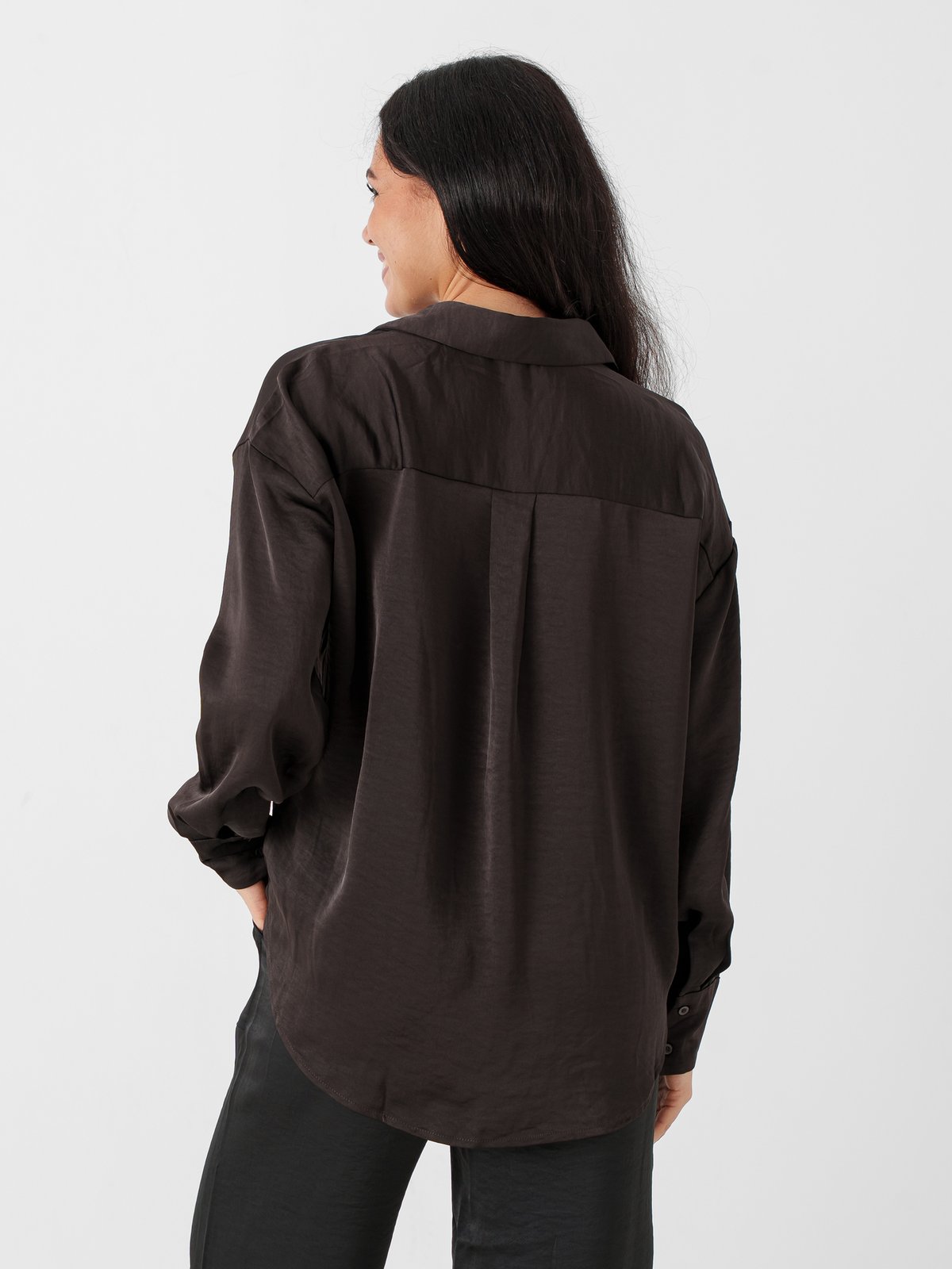 Vero Moda Miro Long Sleeve Shirt Chocolate Torte