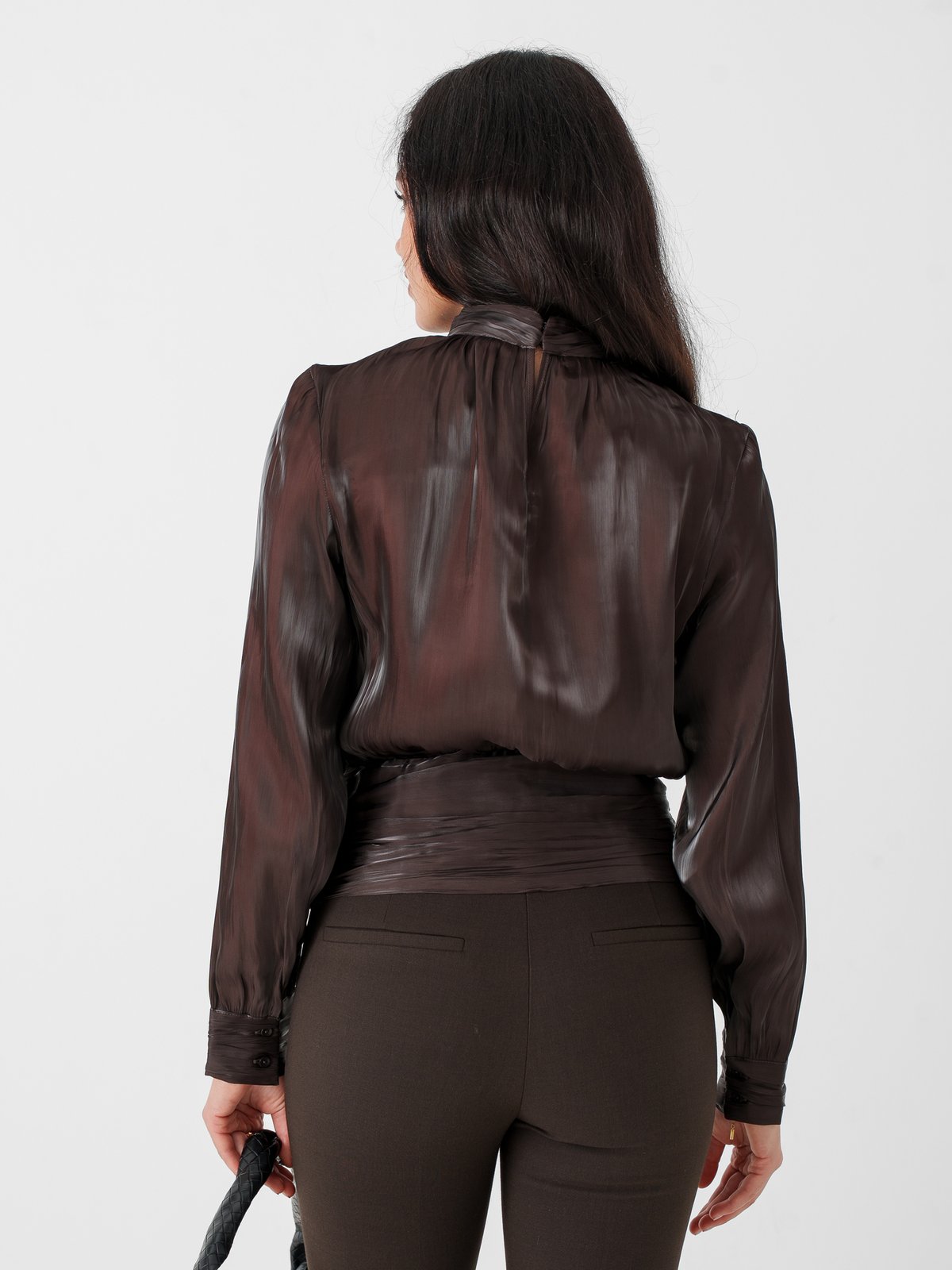 Vero Moda Polly Long Sleeve High Neck Top Chocolate Torte