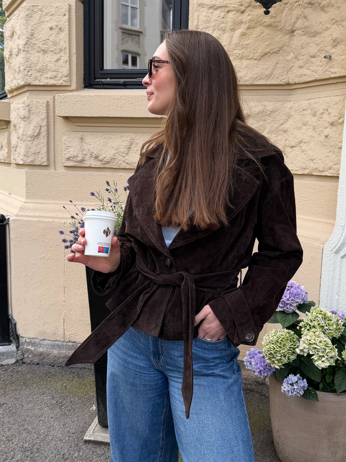 Vero Moda Janice Betty Suede Jacket Chocolate Torte
