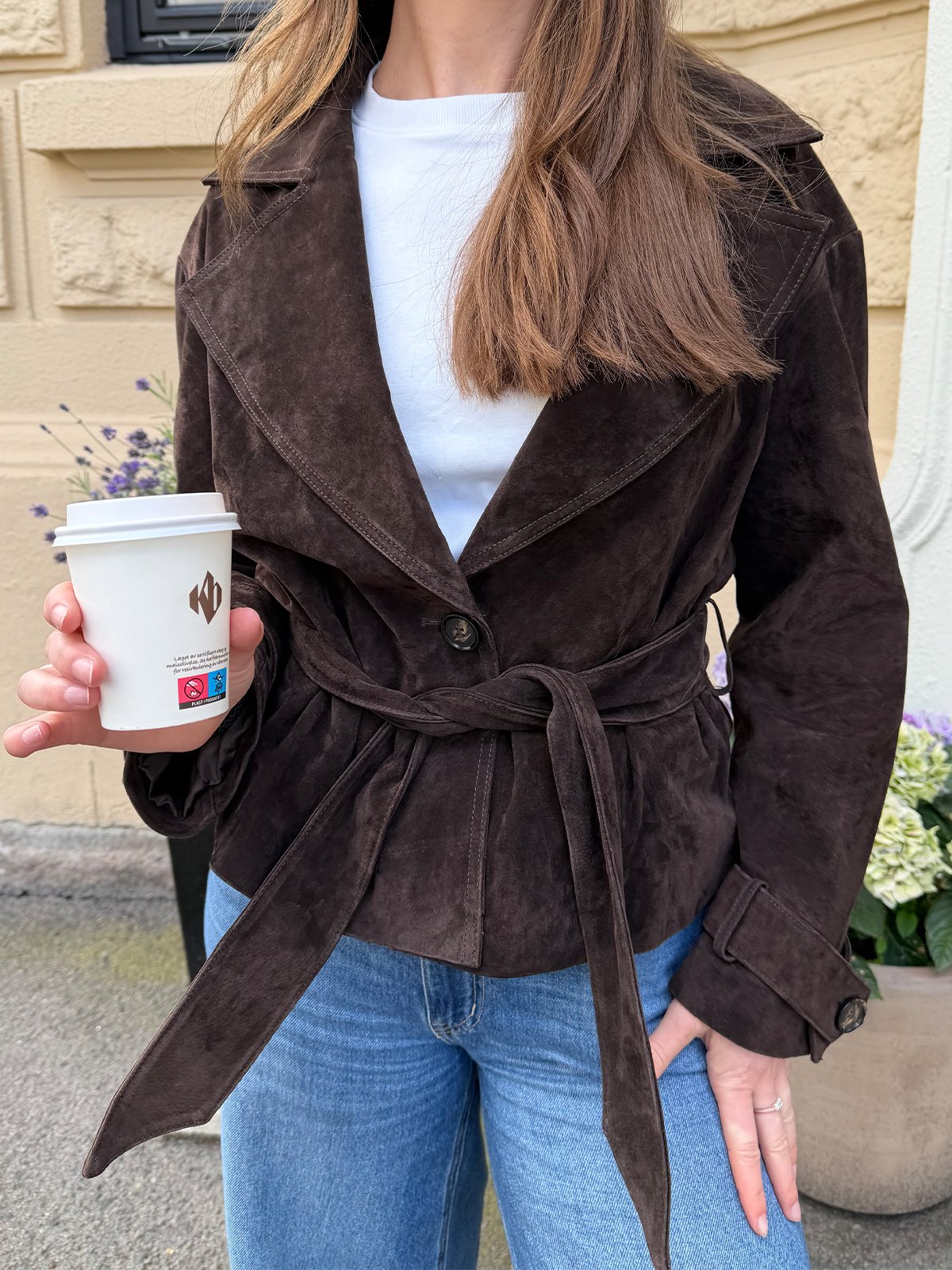 Vero Moda Janice Betty Suede Jacket Chocolate Torte