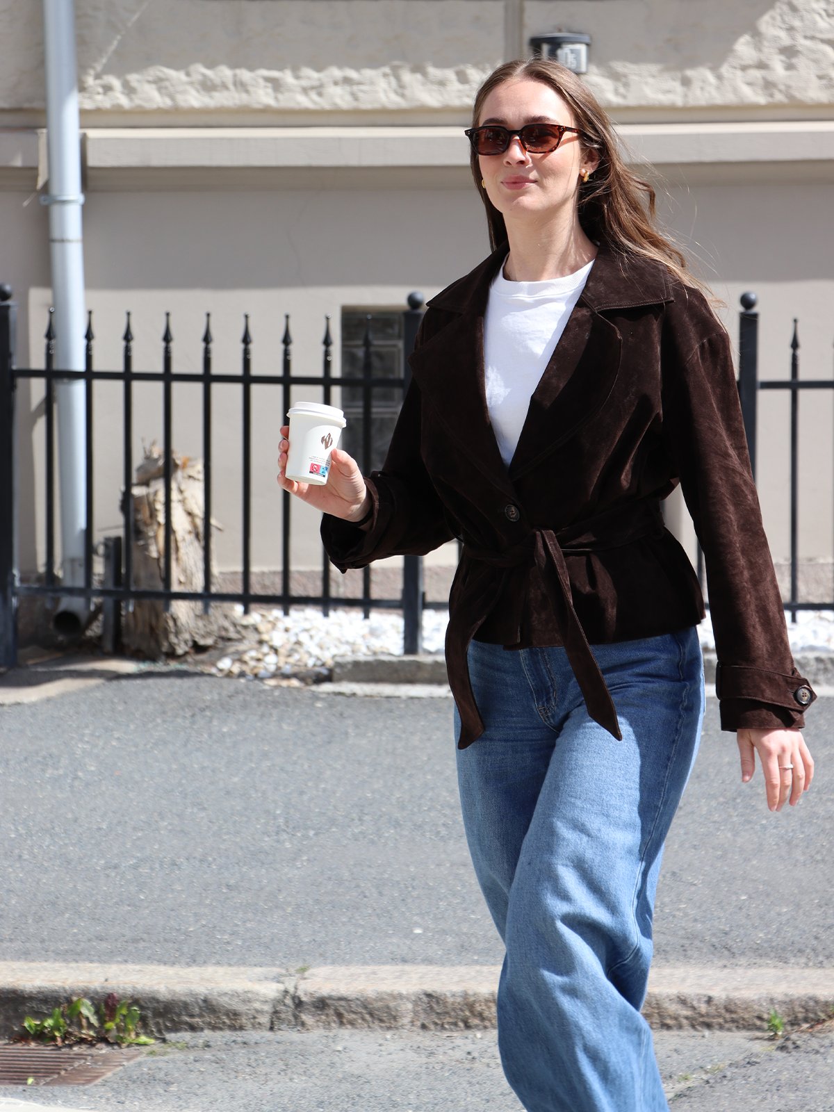 Vero Moda Janice Betty Suede Jacket Chocolate Torte