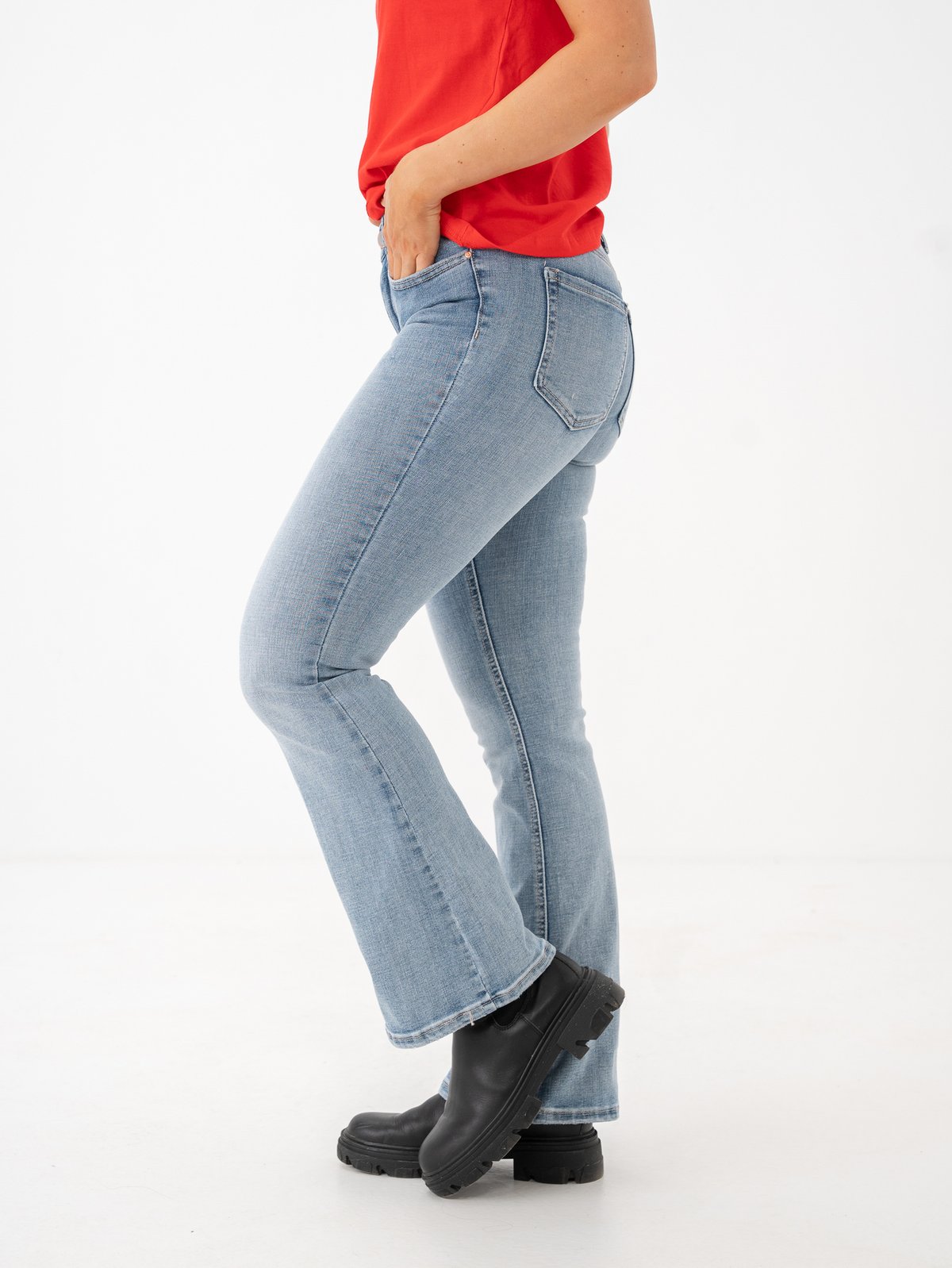 Vero Moda Flash Flared Jeans Light Blue Denim