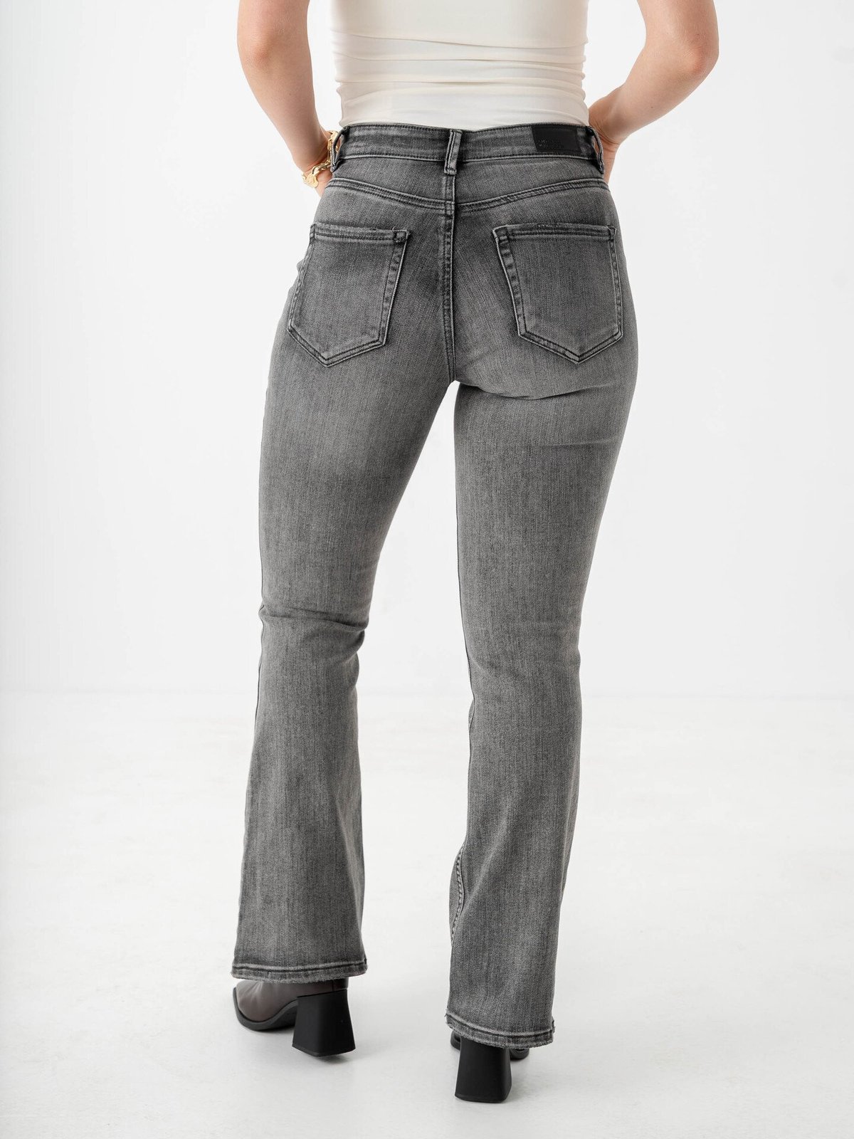 Vero Moda Flash Flared Jeans Medium Grey Denim