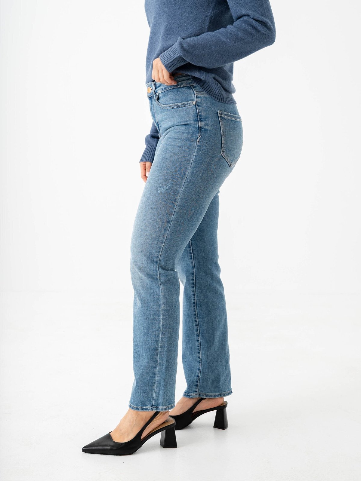 Vero Moda Flash MR Straight Jeans Medium Blue Denim