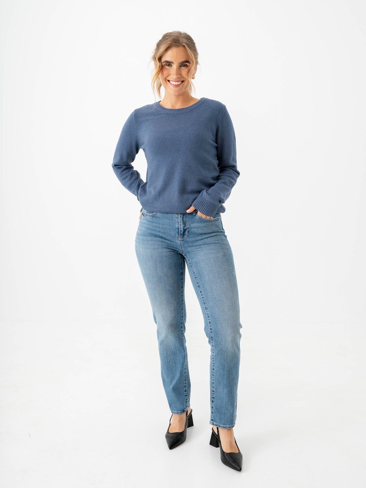 Vero Moda Flash MR Straight Jeans Medium Blue Denim