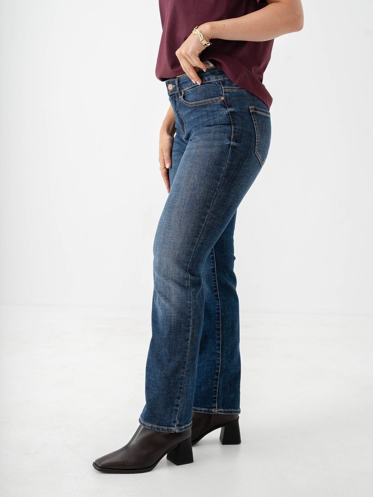 Vero Moda Flash MR Straight Jeans Dark Blue Denim