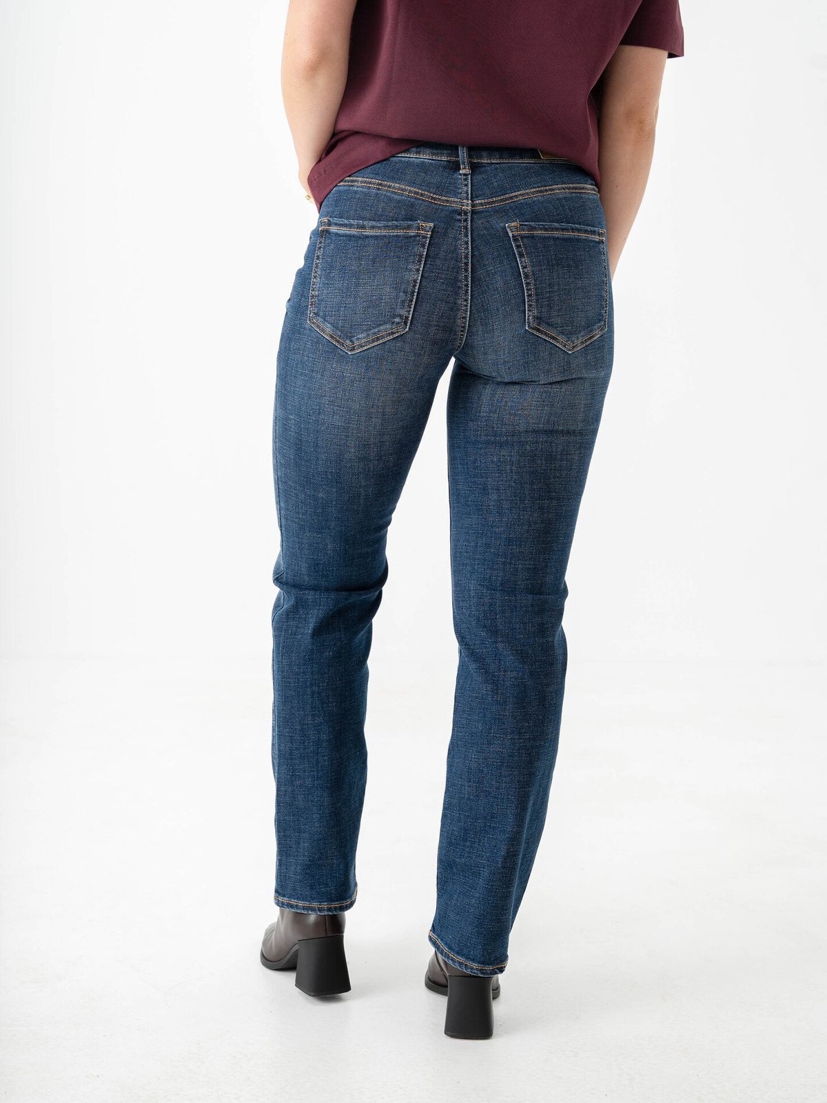 Vero Moda Flash MR Straight Jeans Dark Blue Denim