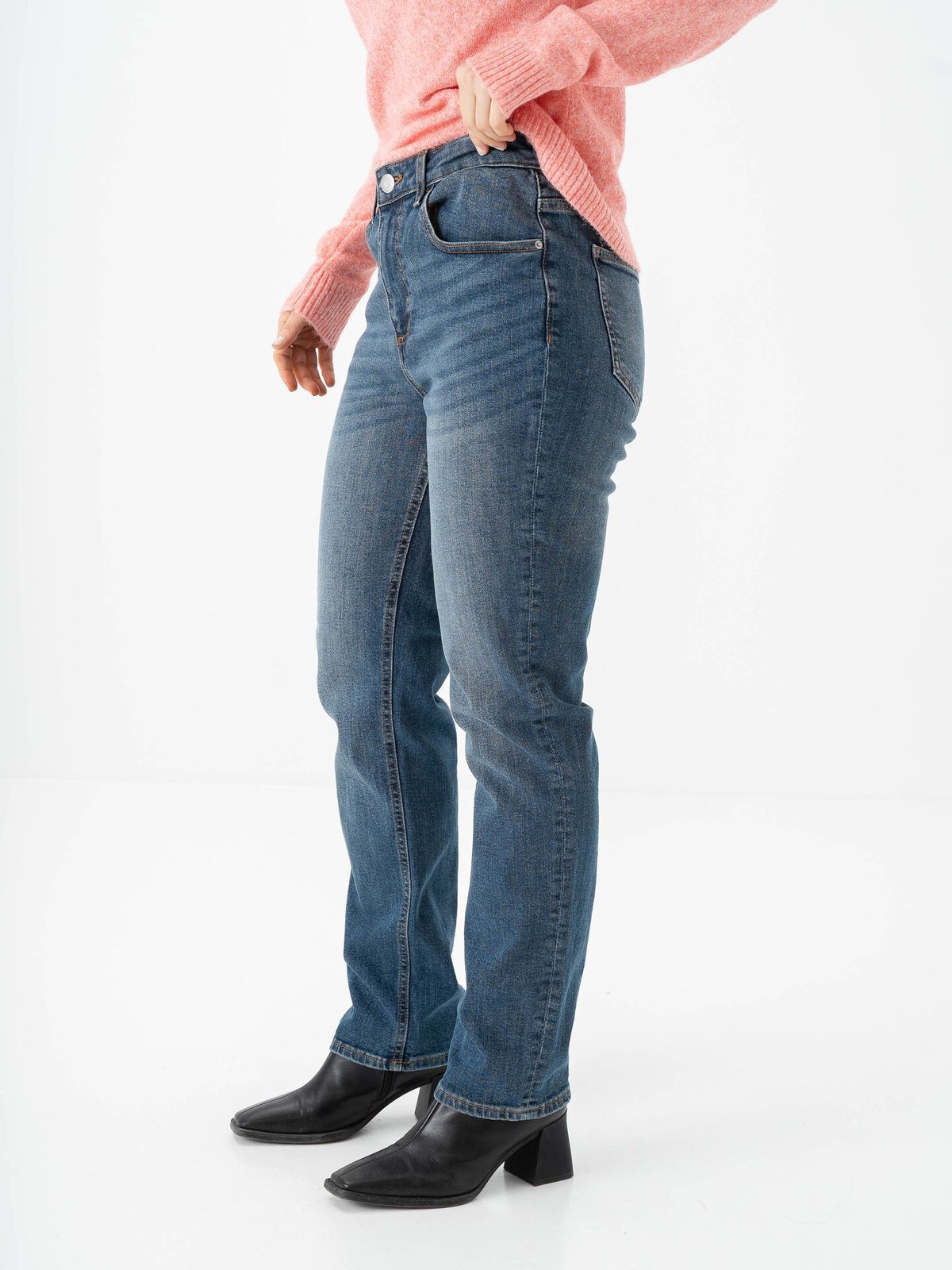 Vero Moda Rosie Mid Rise Slim Ankle Medium Blue Denim