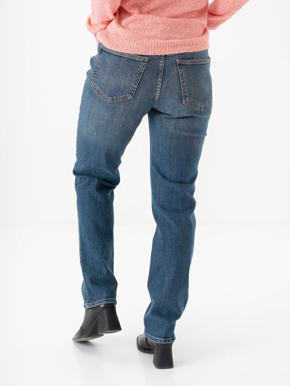 Vero Moda Rosie Mid Rise Slim Ankle Medium Blue Denim