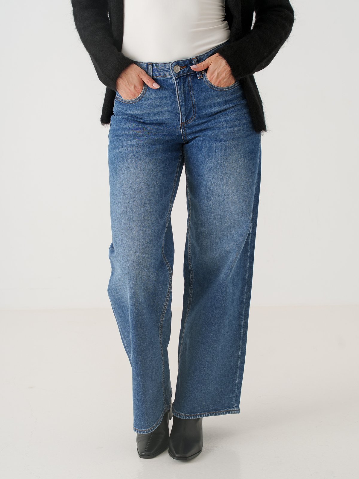 Vero Moda Sandie-Stretch Mr Wide Jeans Denim Blå