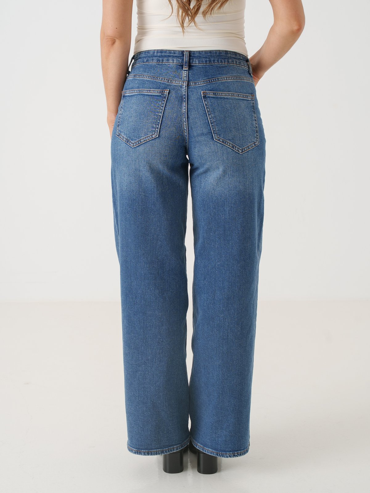 Vero Moda Sandie-Stretch Mr Wide Jeans Denim Blå