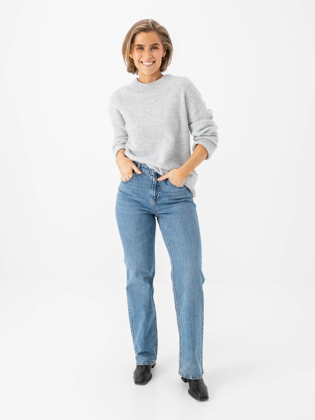 Vero Moda Tessa Straight Jeans Medium Blue Denim